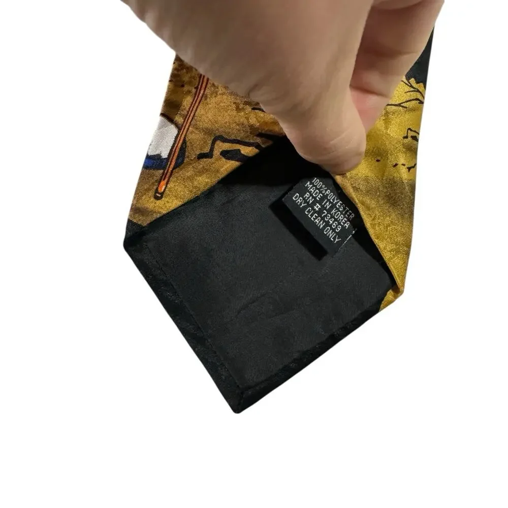 Looney Tunes Mania Taz Astronaut Outer Space Moon Novelty Necktie Vintage 1997